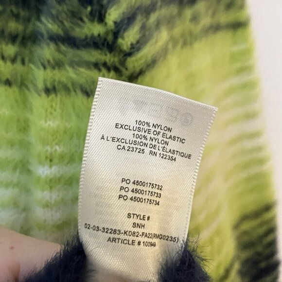 Aritzia Sunday Best Sweater Womens S Eyelash Fuzzy Stripe Crop Long Sleeve - Picture 6 of 6